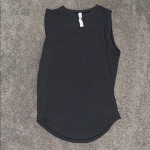 dark grey muscle tank top